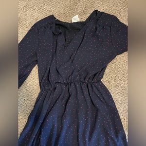 Navy dress flowy. Size S-M